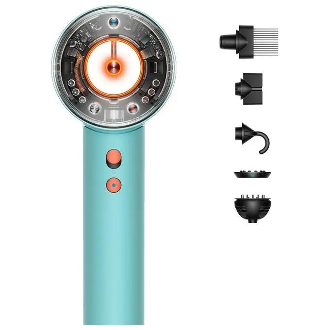 Dyson Super Sonic Nural Asciugacapelli 1600W 4 Temperature con Accessori Acquamarina