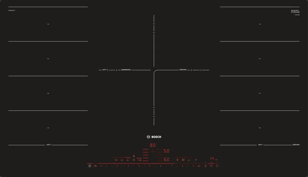 Bosch PXV901DV1E 8 Piano cottura a induzione cm. 89 - vetroceramica nero