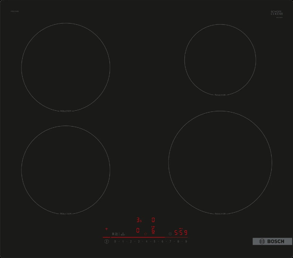 Bosch PIE61RHB1E 6 Piano cottura a induzione cm. 59 - vetroceramica nero