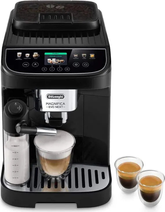 De Longhi Magnifica Evo Next Macchina Caffè Automatica Espresso con Macinacaffè ed Erogatore di Vapore Caffè in Grani colore Nero - ECAM310.60.B